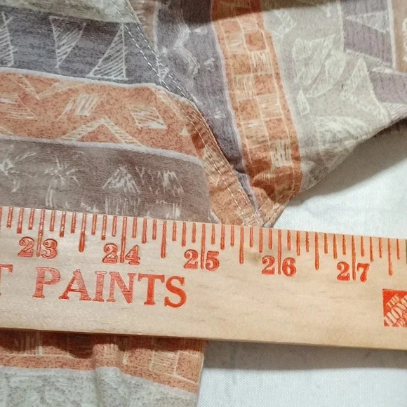 Paul Hana Hawai'i  Sz XXL Men's Button Up Shirt Striped Hawaiian Cotton Pocket - Picture 6 of 7